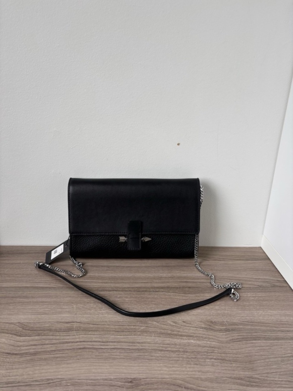Mackage Crossboy Clutch Pouch Black 100% Leather Authentic NWT❤️